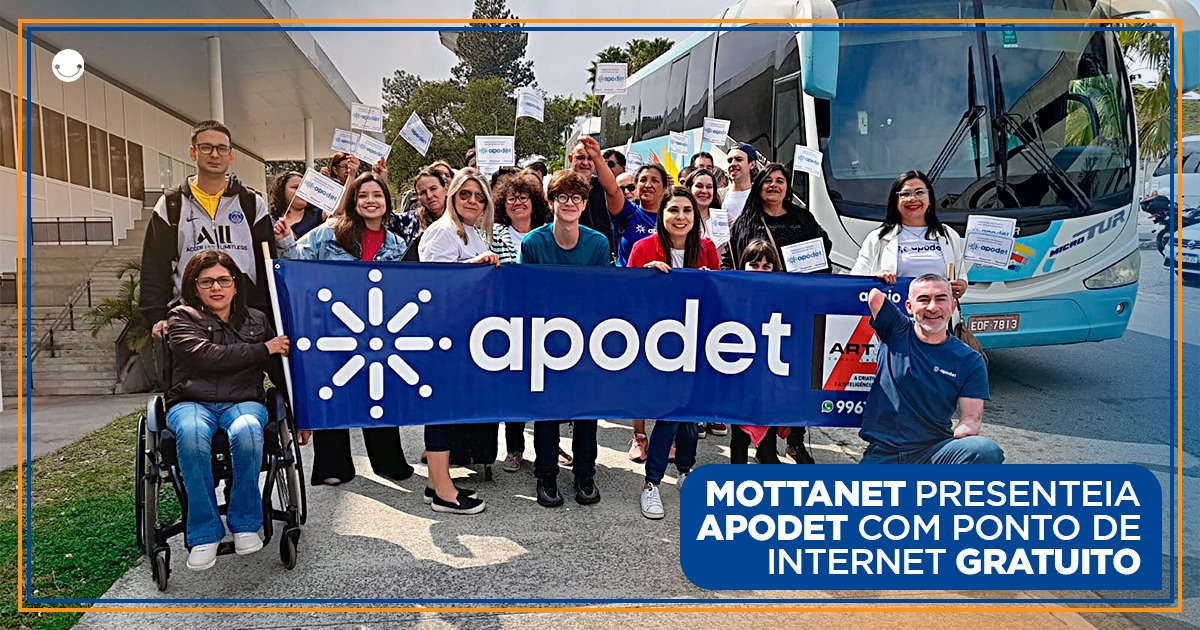 Mottanet presenteia APODET com ponto de internet gratuito.