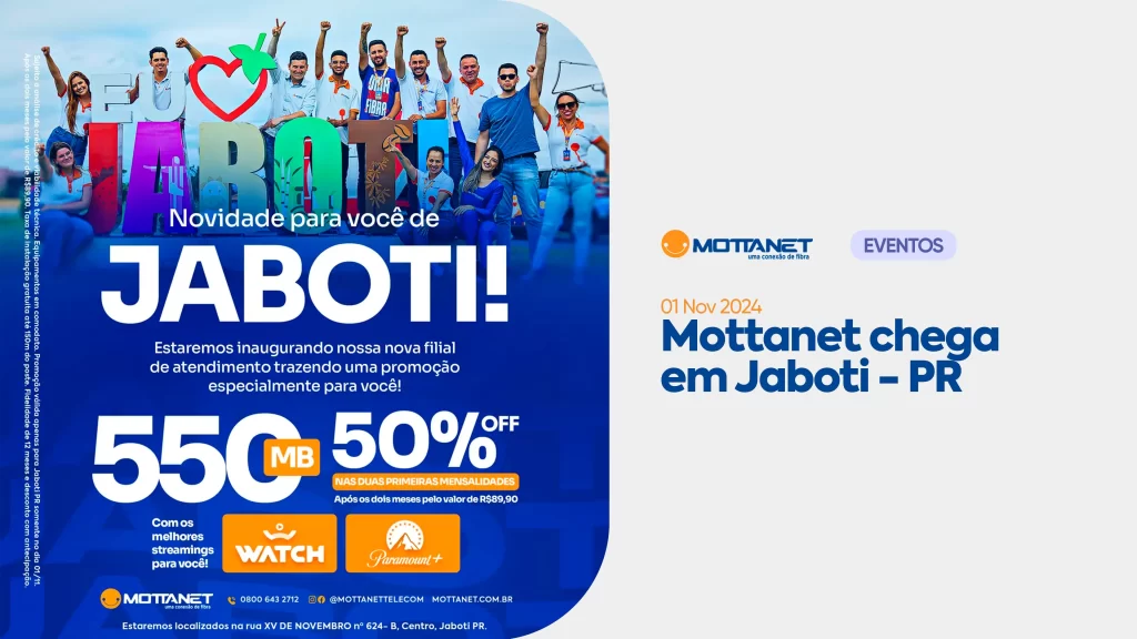 Mottanet chega em Jaboti - PR