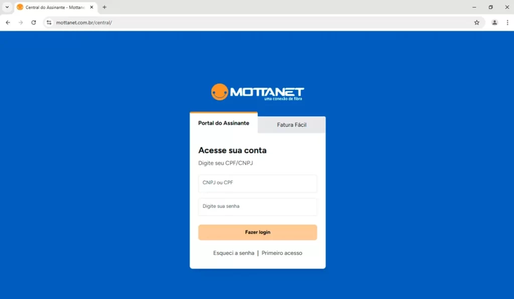 Acesse o seu boleto Mottanet