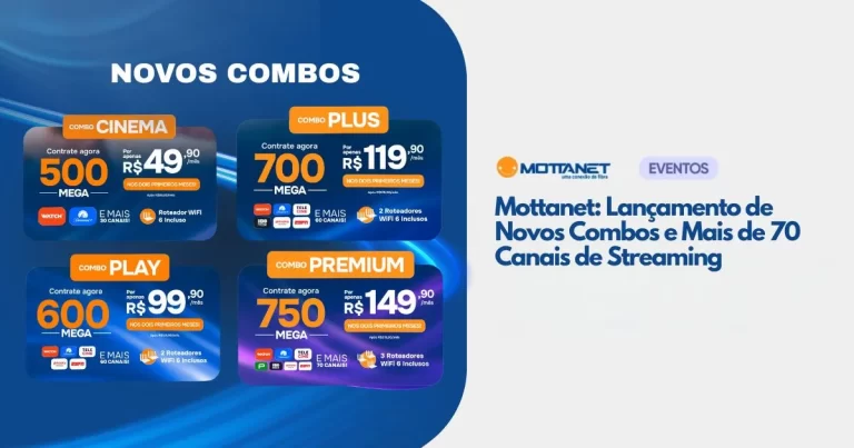 Mottanet: Lançamento de Novos Combos e Mais de 70 Canais de Streaming