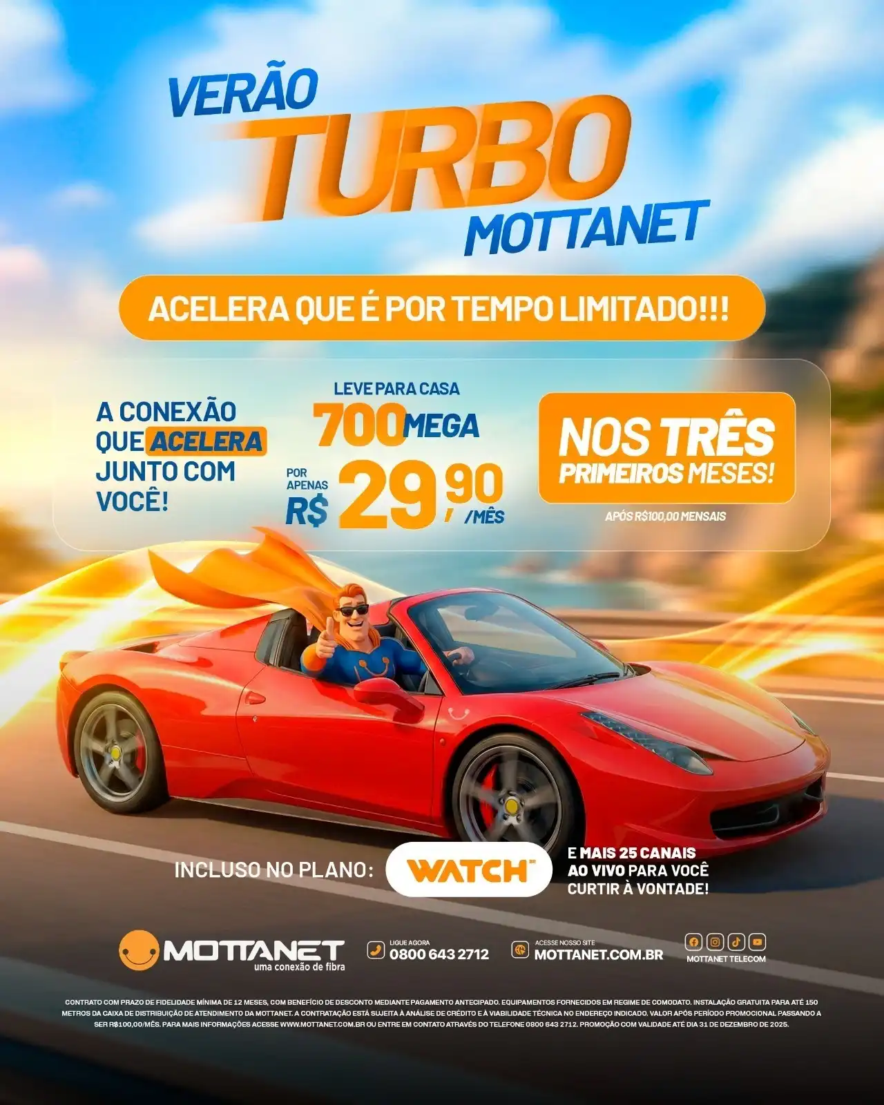 Promoção de Internet Fibra Mottanet