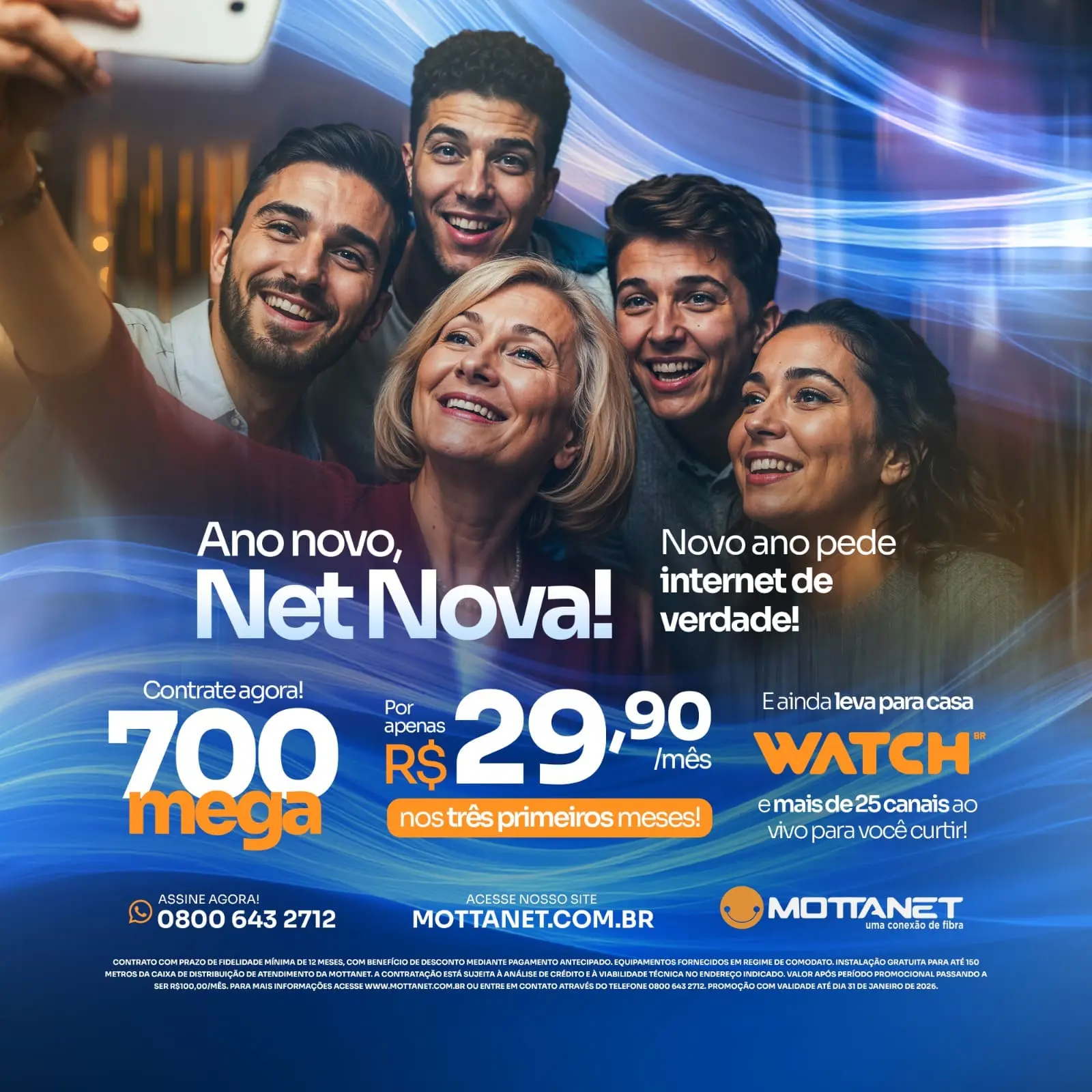 Promoção de Internet Fibra Mottanet